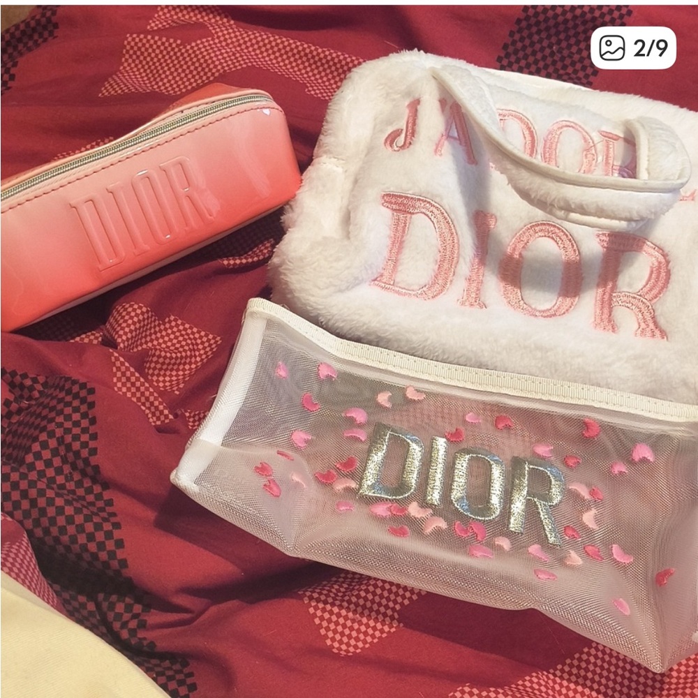 Dior white  and Pink Tote Bag